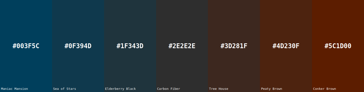 Screenshot of the colors generated from the feature: Complement